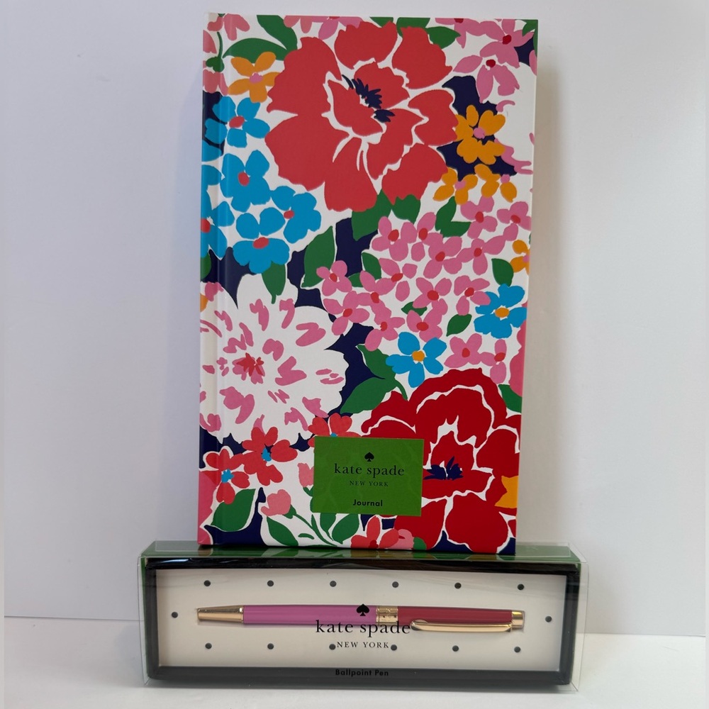 Kate Spade Sunset Blooms Journal and Colorblock Pen Set